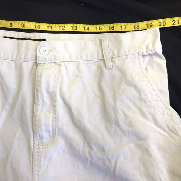 White Cargo Shorts Beverly Hills Polo Club 39 40 Mens Cotton Denim Chino Preppy - Picture 6 of 13